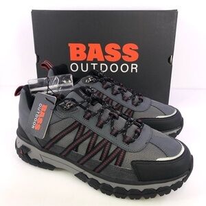 Bass Outdoor Peak Hiker Sneakers Gray Leather Low Top Shoes
